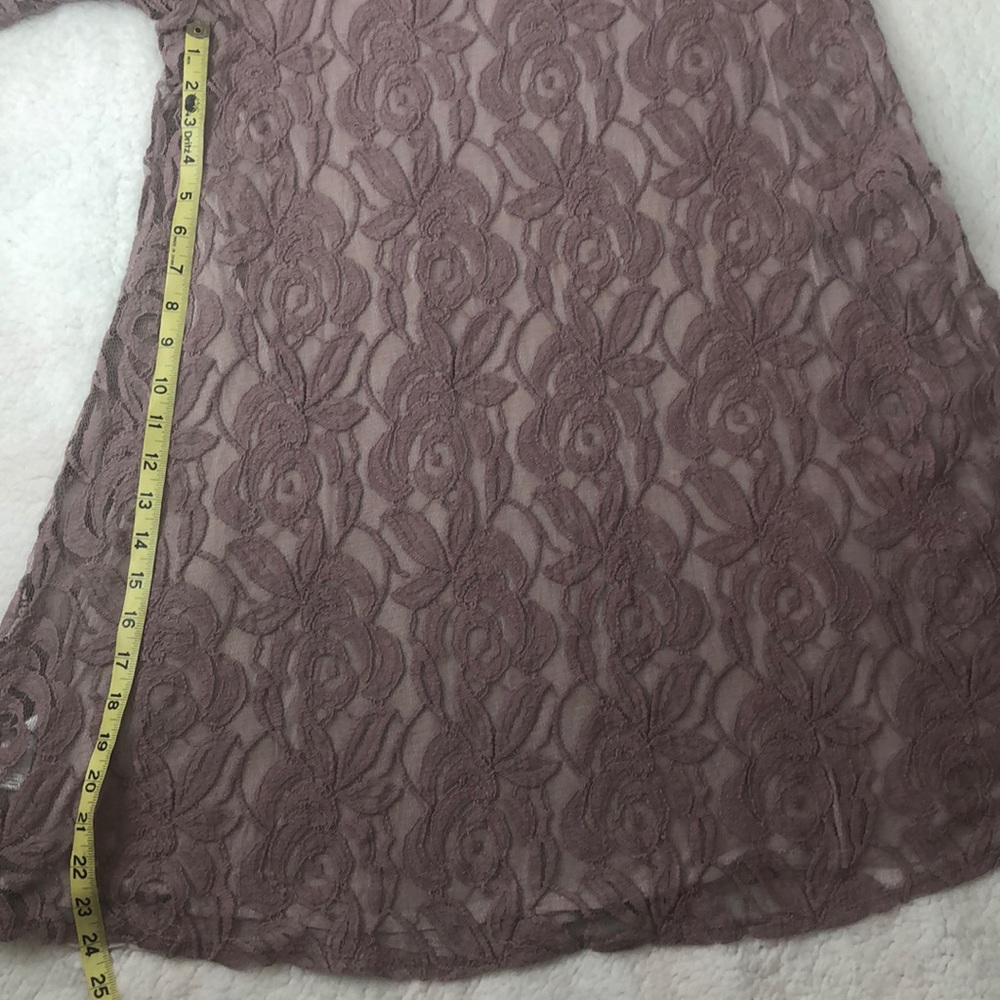 Anthropologie Puella Cottagecore Fairy Floral Lace Feminine Shift  Dress Size M - Picture 7 of 7